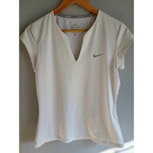 Nike Women's Pure Tennis Top white with Dri-FIT technology Large tennis core